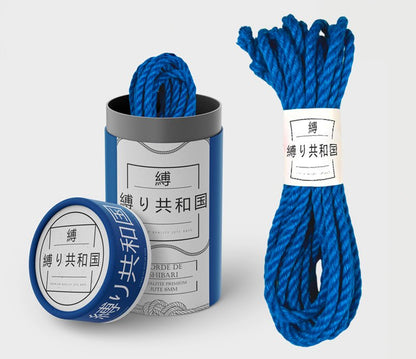 Corde Shibari – Bondage En Jute 6mm/8m – Bleu - Shibari Republic