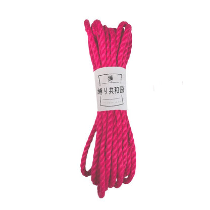 Corde Shibari – Bondage En Jute 6mm/8m – Rose - Shibari Republic