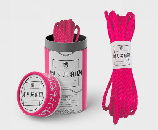 Corde Shibari – Bondage En Jute 6mm/8m – Rose - Shibari Republic