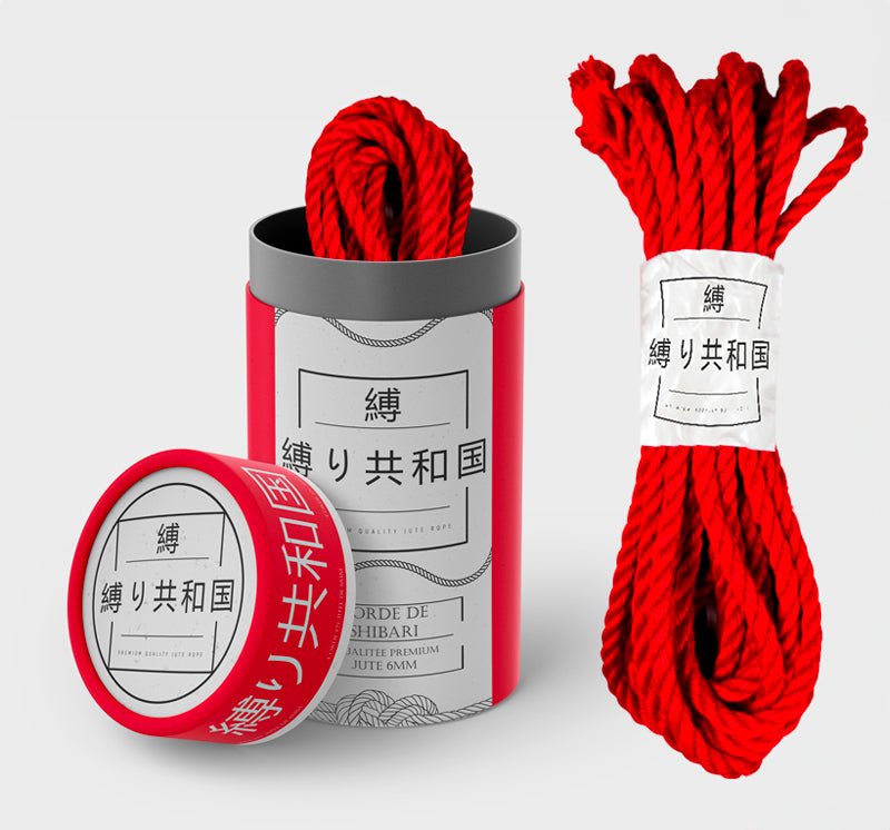 Corde Shibari – Bondage En Jute 6mm/8m – Rouge - Shibari Republic