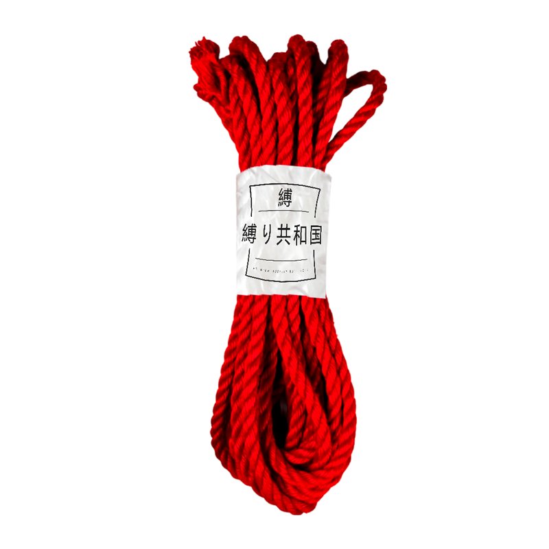 Corde Shibari – Bondage En Jute 6mm/8m – Rouge - Shibari Republic