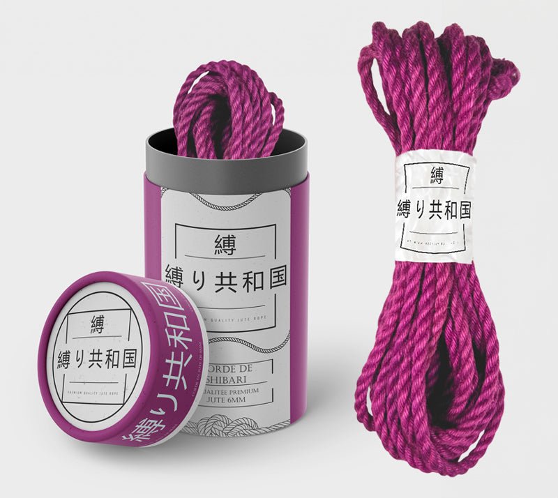 Corde Shibari – Bondage En Jute 6mm/8m – Violet - Shibari Republic