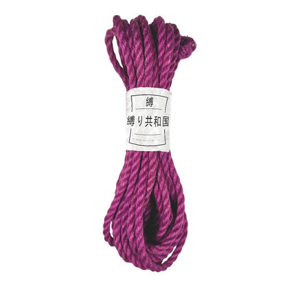 Corde Shibari – Bondage En Jute 6mm/8m – Violet - Shibari Republic